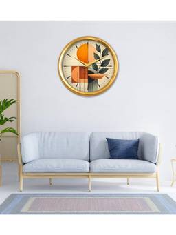Olive Tree - Geometric Plastic Wall Clock - Multi-Color