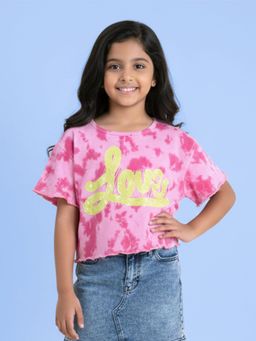 KiddoPanti - Girls Cotton Half Sleeves T-Shirt