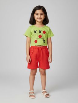 KiddoPanti - Girls T-Shirt and Shorts