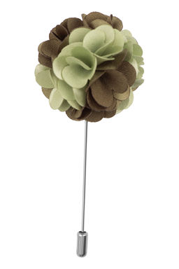 The Tie Hub - Green Marigold Flower Lapel Pin