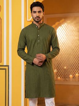 Jompers - Men’S Silk Blend Thread Work Kurta