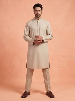 Jompers - Men Silk Blend Solid Kurta Pyjama Set