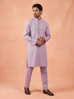 Jompers - Men Silk Blend Solid Kurta Pyjama Set