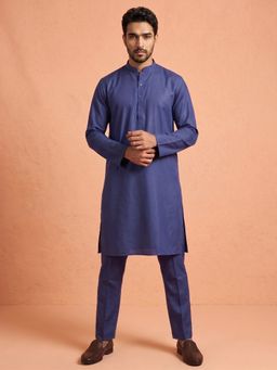 Jompers - Men Silk Blend Solid Kurta Pyjama Set
