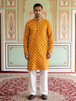 Jompers - Viscose Rayon Embroidered Sequin Kurta Pyjama