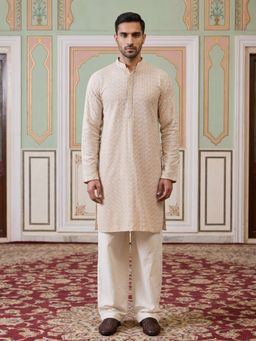 Jompers - Sequin Embroidered Cotton Kurta with Pyjamas