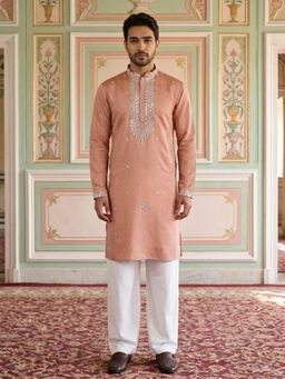 Jompers - Men's Embroidered Kurta With Pyjama.