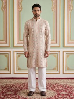 Jompers - Embroidered and Sequins Kurta Pyjama Set for Men