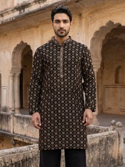 Jompers - Viscose Rayon Embroidered Sequin Kurta