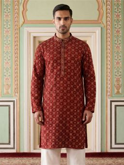 Jompers - Viscose Rayon Embroidered Sequin Kurta