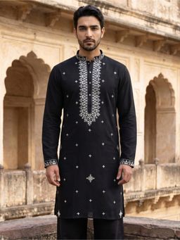 Jompers - Men's Embroidered and Mirror Work Kurta.