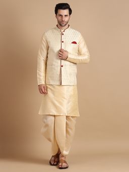 Uri and MacKenzie - Silk Kurta With Dhoti and nehru jacket