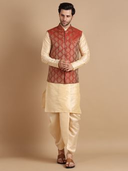 Uri and MacKenzie - Silk Kurta With Dhoti and nehru jacket