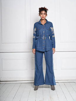 September Spring - Blue Star Lit Denim Co-Ord (Set of 3)