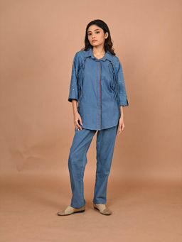 September Spring - Blue The String Denim Co-Ord (Set of 2)