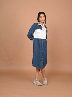 September Spring - Blue Denim Dress