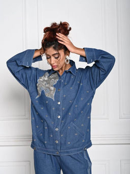 September Spring - Blue Star Lit Denim Jacket