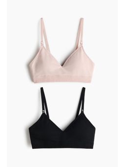H&M - Women Multi-Color MAMA 2-Pack Seamless Padded Nursing Bras