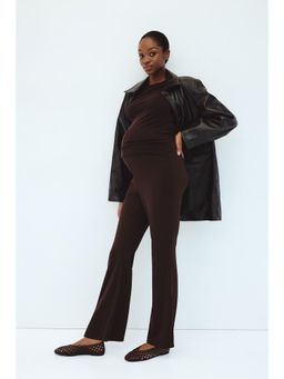 H&M - Women Brown MAMA Flared Ponte Di Roma Leggings