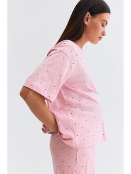 H&M - Women Pink MAMA Before & After Cotton T-Shirt & Pyjama