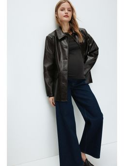 H&M - Women Blue MAMA Superstretch Wide Jeans