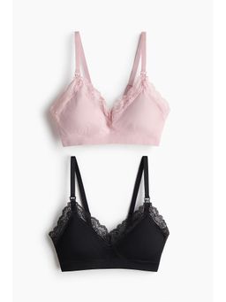 H&M - Women Multi-Color MAMA 2-Pack Padded Nursing Bras