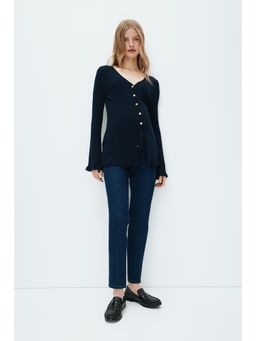 H&M - Women Blue MAMA Slim Straight Ankle Jeans