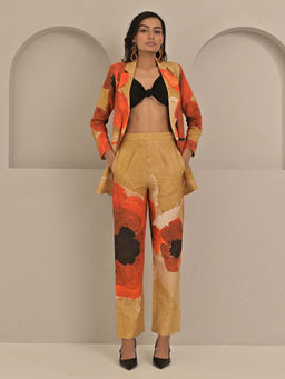 The Missy Co. - Orange Ruby Printed Blazer