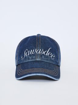 Pomelo - Embroidered Denim Cap - Denim Blue