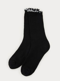 Pomelo - Lettuce Trim Socks - Black