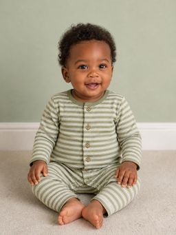 Mi Arcus - Green Stripes Unisex Bodysuit