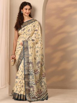 Libas - Handloom Silk Blend Saree with Unstitched Blouse