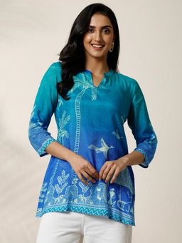 Libas - Printed Muslin Straight Kurti for Women