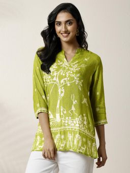 Libas - Printed Muslin Straight Kurti for Women