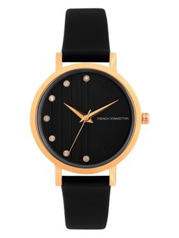French Connection - Black Analogue Watch For Women- FC20-63F-R