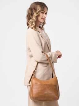 Caprese - Women Minato Tan Hobo Bag with Detachable Stap