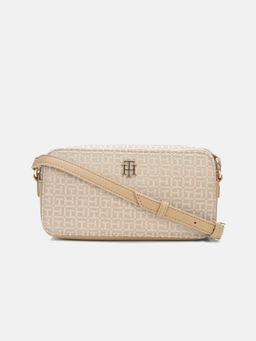 Tommy Hilfiger - Logo Beige Polyester Sling Bag