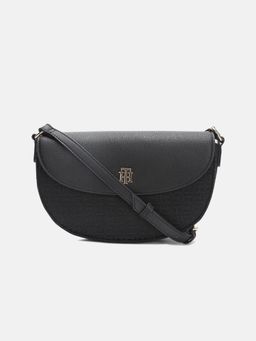 Tommy Hilfiger - Logo Black Polyester Sling Bag