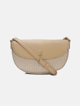 Tommy Hilfiger - Logo Beige Polyester Sling Bag