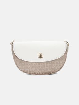 Tommy Hilfiger - Logo Off White Polyester Sling Bag