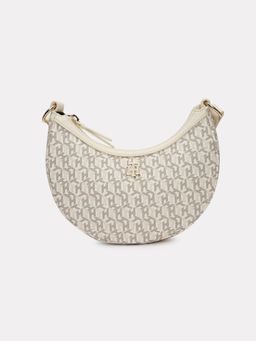 Tommy Hilfiger - Logo Off White Polyurethane Shoulder Bag