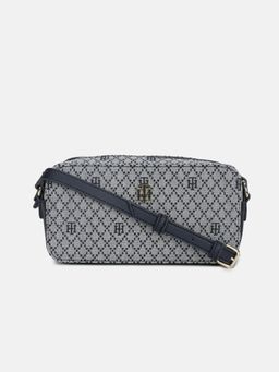 Tommy Hilfiger - Embroidered Grey Polyester Sling Bag