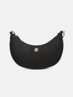 Tommy Hilfiger - Logo Black Polyester Shoulder Bag