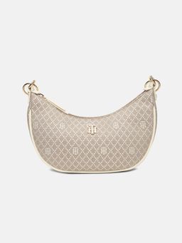 Tommy Hilfiger - Logo Beige Polyester Shoulder Bag
