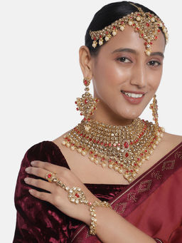 Peora - American Diamond Jodha Akbar Bridal Set