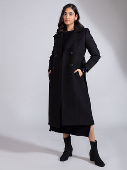 Twenty Dresses by Nykaa Fashion - Black Spread The Love Overcoat