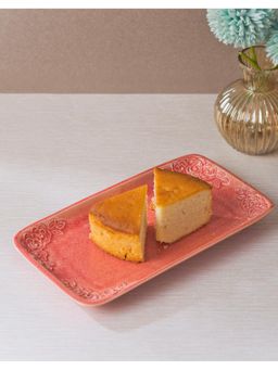 Fabindia - Pink Ceramic Casted Chintz Platter