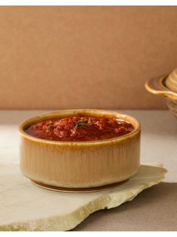 Fabindia - Brown Ceramic Casted Farsi Katori (102ml)