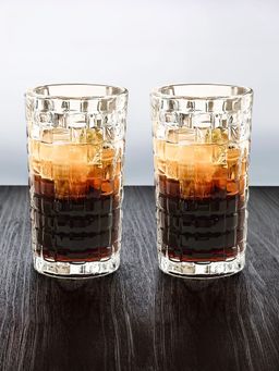 The Better Home - Zest Whiskey Glasses Transparent 320ml (Pack of 2)