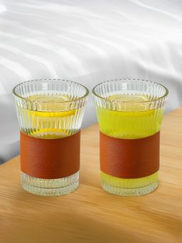 The Better Home - Glass Tea and Coffee Mugs 280ml Yellow (Pack of 2)